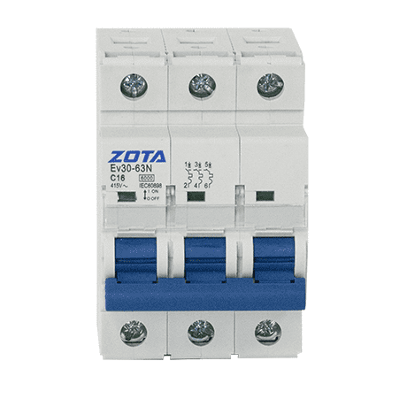 Автоматический выключатель ZOTA Ev30-63N 3P 6kA 16A C