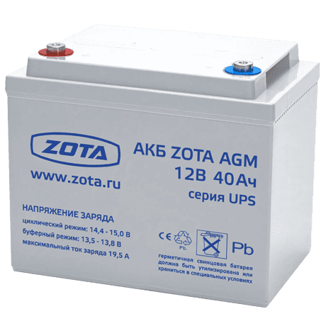 Аккумулятор ZOTA AGM 40-12