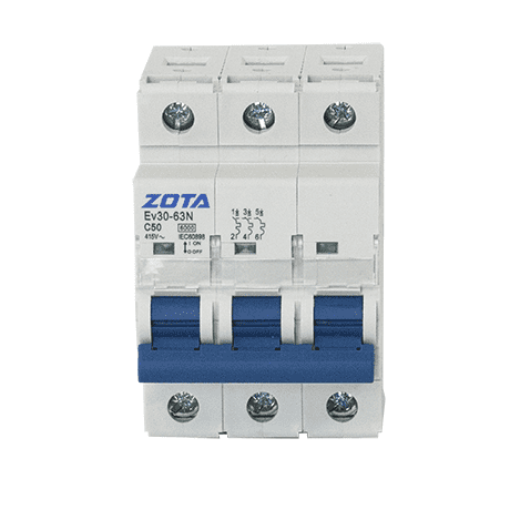 Автоматический выключатель ZOTA Ev30-63N 3P 6kA 50A C