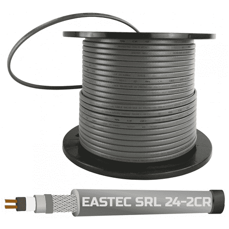 Греющий кабель EASTEC SRL 24-20 CR саморегулирующий с оплеткой 