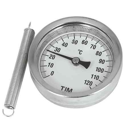 Термометр биметаллический 120°C, накладной TIM