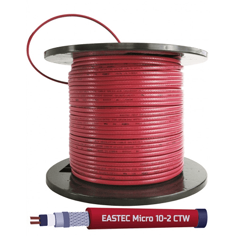 Греющий кабель EASTEC Micro SRL10-2CR саморегулирующий с оплеткой в пищевой оболочке 